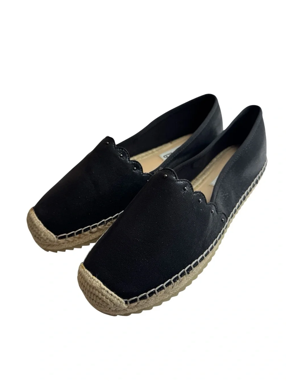 Karl Lagerfeld Paris AKI Scalloped Espadrille With Studs 8.5